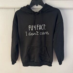 Girl Size 11/12 Black Hoodie Sweater Front Pocket